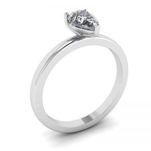 Classic Pear Diamond Solitaire Ring - Photo 3