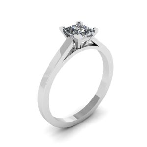 Princess Cut Diamond Ring in 18K White Gold - Photo 3