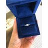 Princess Cut Diamond Ring with 3 Small Side Diamonds Rose Gold, Image 7