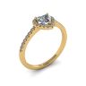 Heart Diamond Halo Engagement Ring Yellow Gold, Image 4