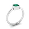 Stylish Square Emerald Ring in 18K White Gold, Image 4