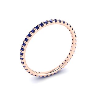 Riviera Pave Sapphire Eternity Ring Rose Gold - Photo 3