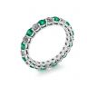 Classic 3 mm Emerald and Diamond Eternity Ring, Image 4