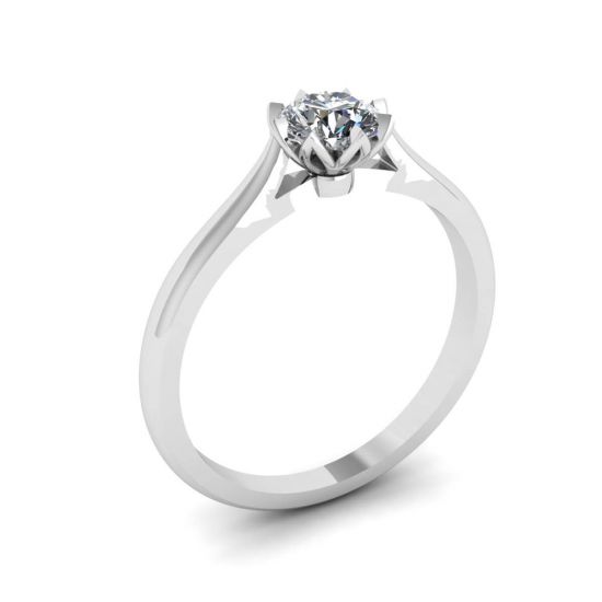 Lotus Diamond Engagement Ring,  Enlarge image 4