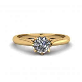 Lotus Diamond Engagement Ring Yellow Gold Lotus Diamond Engagement Ring Yellow Gold