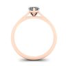 Simple Flat Ring with Heart Diamond Rose Gold, Image 2