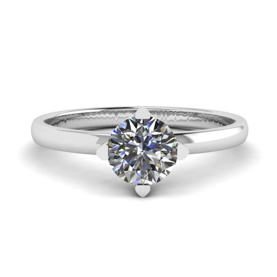 Reversed Prong Style Round Diamond Ring, Enlarge image 1