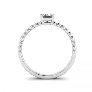 Bearded Ring with Emerald Cut Diamond - Photo 1