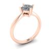 Rhombus Princess Cut Diamond Solitaire Ring Rose Gold, Image 4