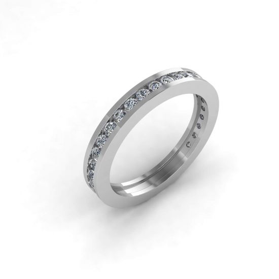 Channel Setting Eternity Diamond Ring, More Image 1