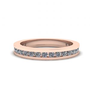 Channel Setting Eternity Diamond Ring Rose Gold