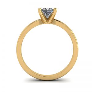 Mixed Gold Engagement ring with Princess Diamond - Photo 1