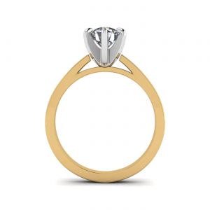 Mixed Gold Engagement ring with Diamond - Photo 1