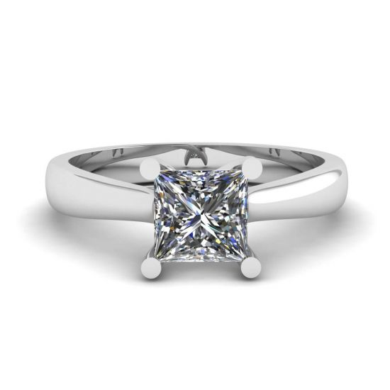 Ring with Square Diamond