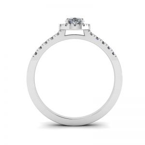 Pear Diamond Ring with Halo - Photo 1