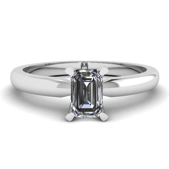 Ring with Emerald Cut Diamond, Enlarge image 1