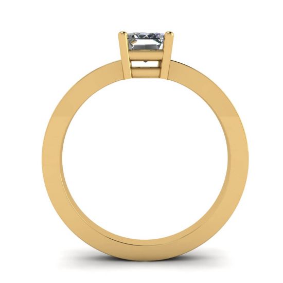 Rectangular Diamond Ring in 18K Yellow Gold,  Enlarge image 2