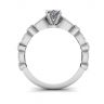 Oval Diamond Romantic Style Ring White Gold, Image 2