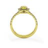 2 carat Oval Yellow Diamond Ring with Halo Yellow Gold, Image 2