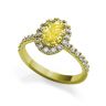 1.13 ct Oval Yellow Diamond Ring with Halo Yellow Gold, Image 3