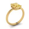 2 carat Emerald Cut Yellow Sapphire Ring Yellow Gold, Image 4