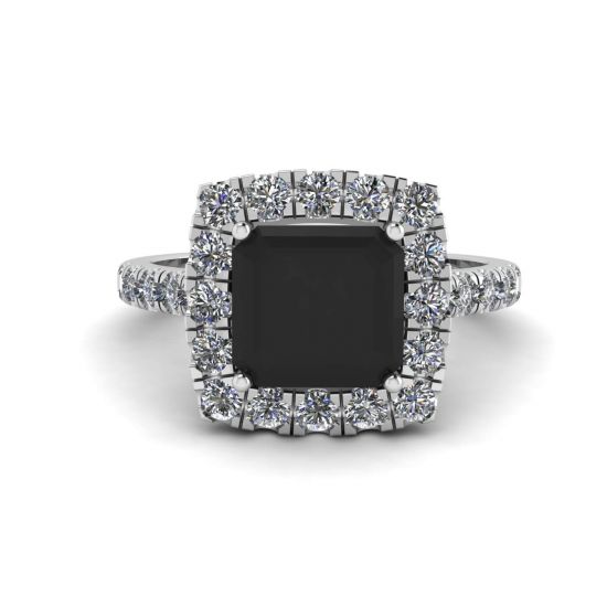 Princess Black Diamond Ring, Image 1