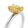 Oval Yellow Diamond Solitaire Ring, Image 2