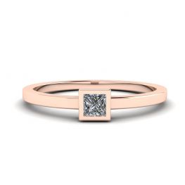 Princess Diamond Small Ring La Promesse Rose Gold Princess Diamond Small Ring La Promesse Rose Gold