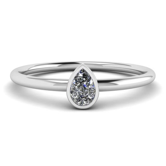 Pear Diamond Small Ring La Promesse, Enlarge image 1