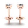 Princess-Cut Diamond Stud Earrings Rose Gold, Image 2