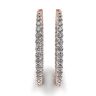 Thin Hoop Earrings with Diamonds Rose Gold, Image 3