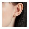 Cushion Yellow Diamond Stud Earrings in 18K Rose Gold, Image 4