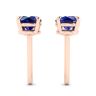 Classic Blue Sapphire Stud Earrings Rose Gold, Image 2