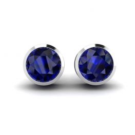 Sapphire Stud Earrings in White Gold Sapphire Stud Earrings in White Gold