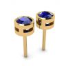 Sapphire Stud Earrings in Yellow Gold, Image 3