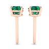 Classic Emerald Stud Earrings Rose Gold, Image 2