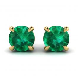 Classic Emerald Stud Earrings Yellow Gold Classic Emerald Stud Earrings Yellow Gold