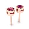 Ruby Stud Earrings in  Rose Gold, Image 3