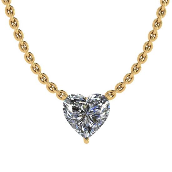3 CT. T.W. Diamond Heart Necklace in 14K White Gold (I/SI2) | Zales