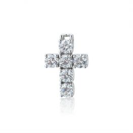 Cross Necklace with 6 diamonds