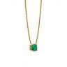 1/2 carat Round Emerald on Yellow Gold Chain, Image 2