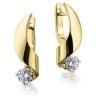 Small Earrings with 4.5 mm Diamond - Ruban Collection, Image 3