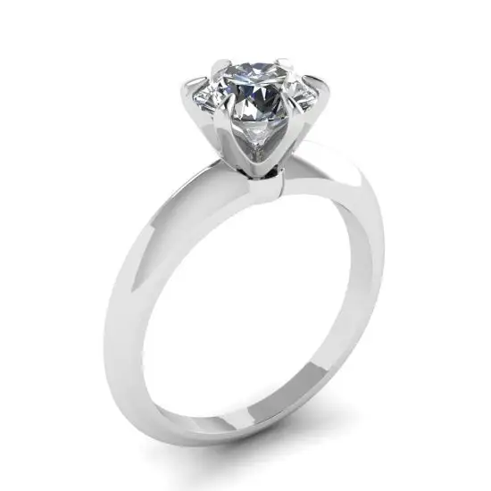 White quartz store engagement rings