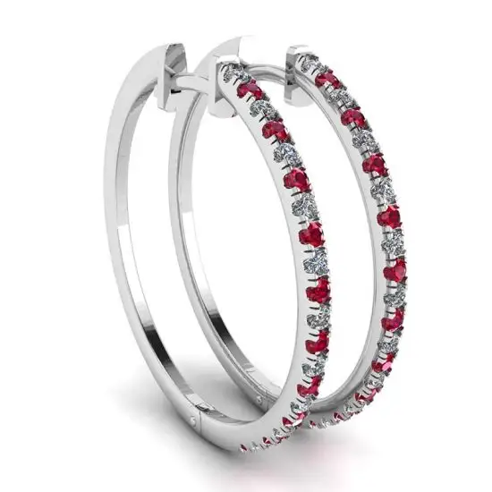 White best sale gold hoops