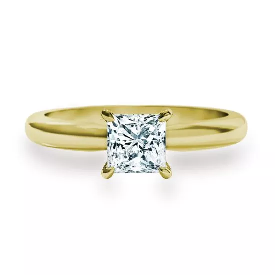 Princess cut diamond engagement ring, Enlarge image 1