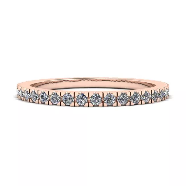 Classic Petite Diamond Eternity Ring in 18K Rose Gold