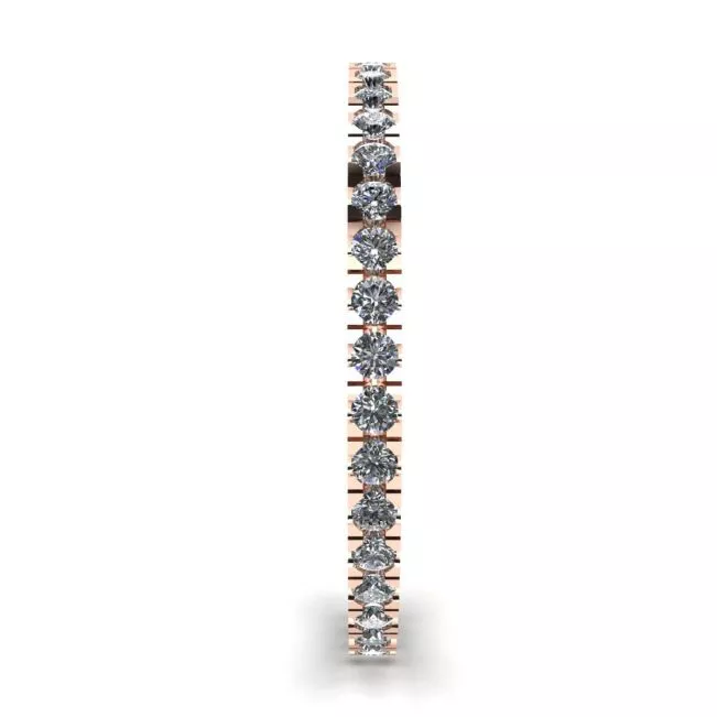 Classic Petite Diamond Eternity Ring in 18K Rose Gold - Photo 2