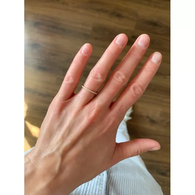 Classic Petite Diamond Eternity Ring in 18K Rose Gold - Photo 4