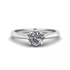 Lotus Diamond Engagement Ring