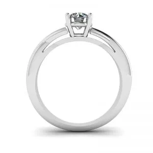 X Cross Ring with Round Diamond - Photo 1